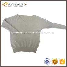 OEM china fabricante mujeres cachemira llano knitwears 2017 mujeres jersey suéter